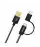 Odoyo PS228BK 2 in 1 Lightning / Micro USB Charging cable 